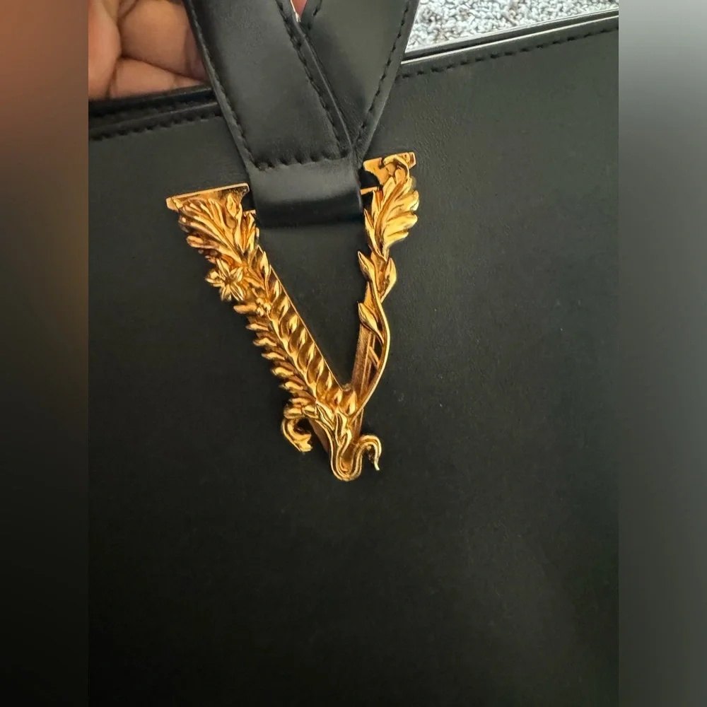 Versace Virtus Medium Bucket Bag. Back - Picture 11 of 14